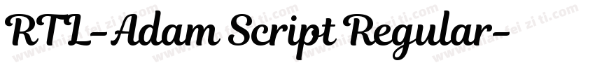 RTL-Adam Script Regular字体转换